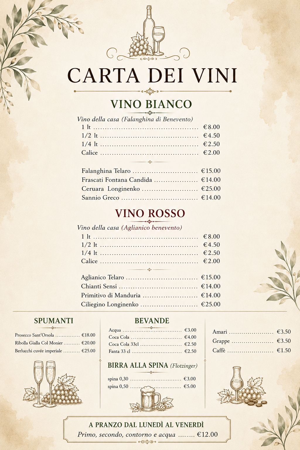 Menu pagina 2